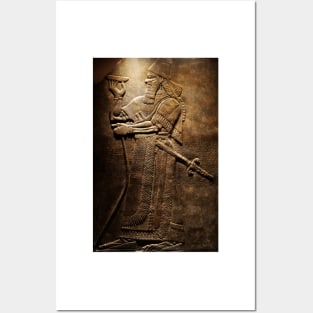 Babylonian Bas Relief. Fitzwilliam Museum, Cambridge, UK Posters and Art